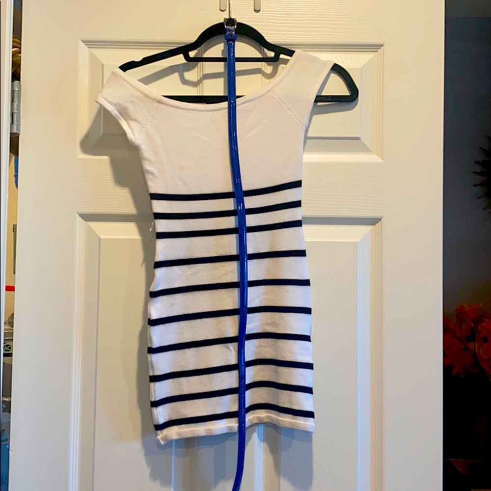 Striped Mini BeBe Dress